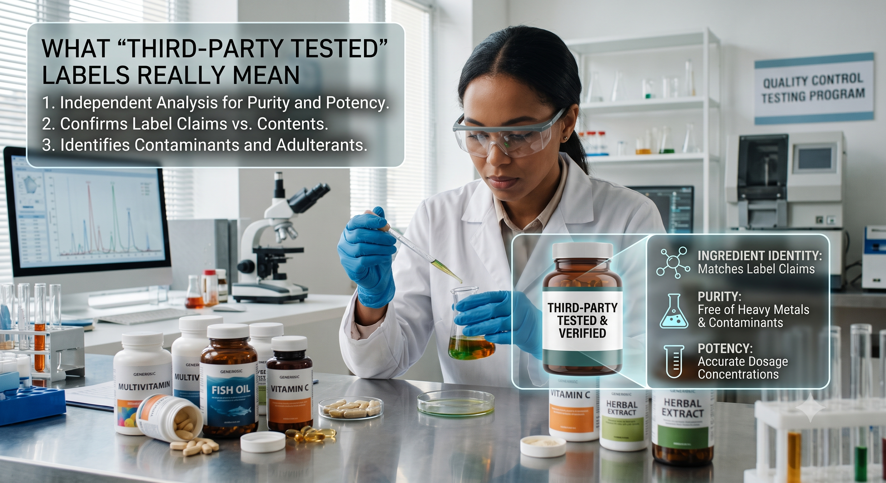 Third-Party Supplement Testing: What the Labels Really Mean